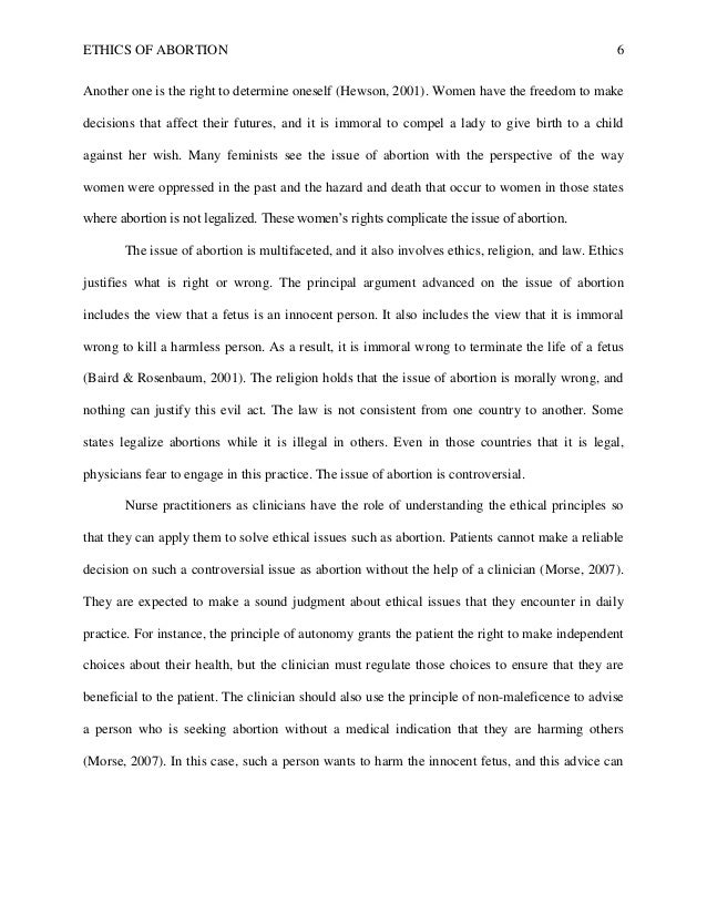 Реферат: Abortion And Ethics Essay Research Paper Abortion Реферат: Abortion And Ethics Essay Research Paper Abortion